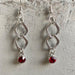 Minimalist Geometric Metal Earrings with Colorful Zircon Pendant - wallojewerly 
