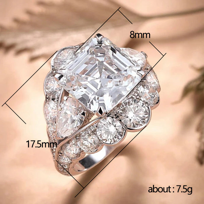 Women's luxury zircon rings women's wedding bridal rings