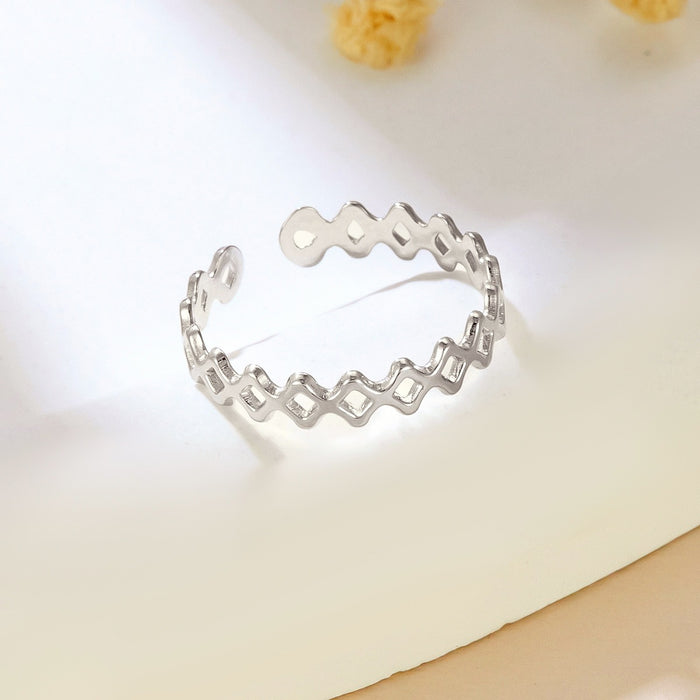 Wholesale irregular multi-layer thin-ring open rings