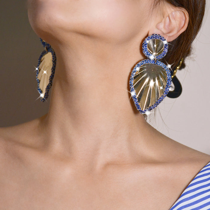 Exaggerated Leaf Metal Earrings - Trendy Party Dangles for a Bold Look