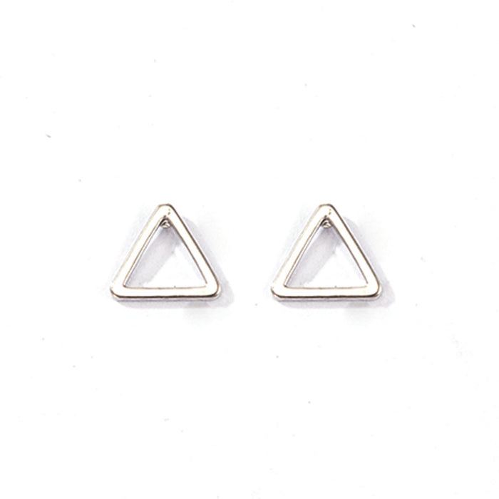 Hollow geometric triangle simple earrings