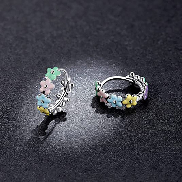 Colored Gemstone Earrings Princess Square Long Dress Earrings