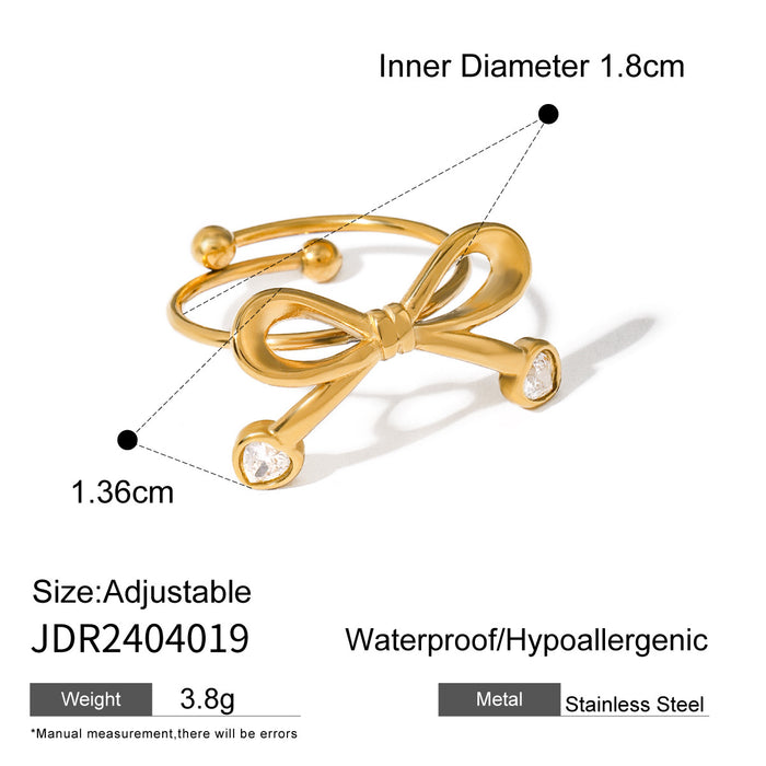 Anillo estilo serpiente de oro de 18 quilates con incrustaciones de circonitas: elegante y resistente al deslustre