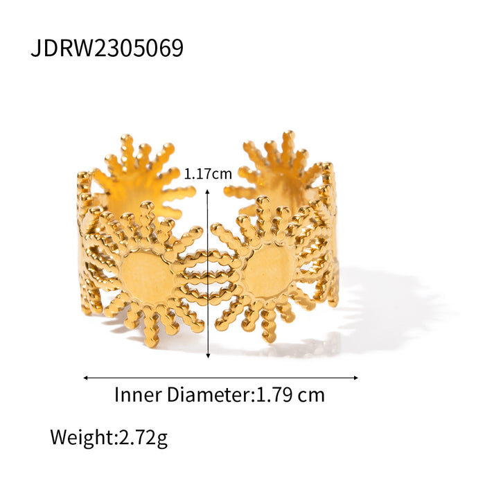 Stainless steel turquoise ring