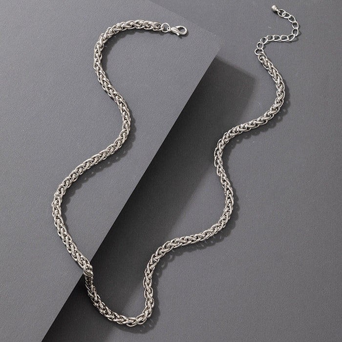 Hip-Hop Snake Chain Necklace - Minimalist Knotted Design