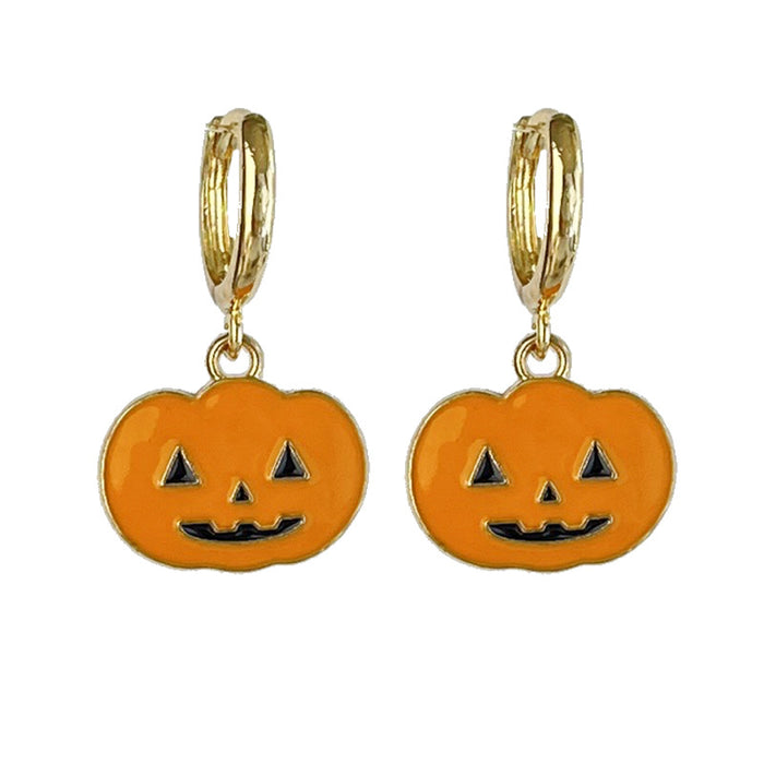 Halloween Ghost and Bat Earrings with Thanksgiving Pumpkin and Maple Leaf Designs