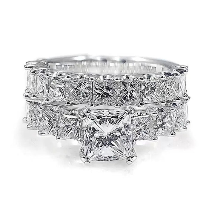 Internet celebrity zircon double layer ring foreign trade ring wholesale