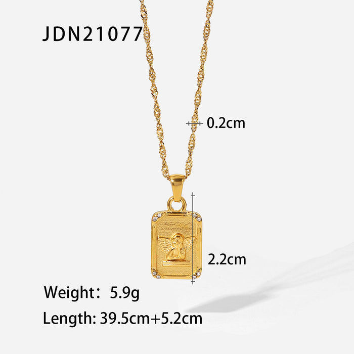 Coin Pendant Necklace with Vintage Minimalist Design - Women's Fashion Sweater Chain
