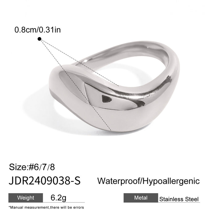 18k gold stainless steel exaggerated ring