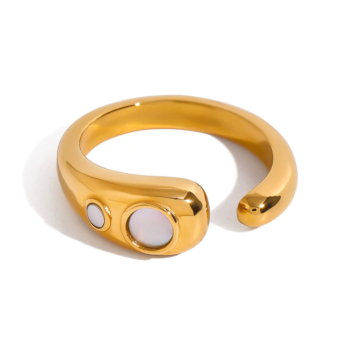 Stainless steel shell open ring design