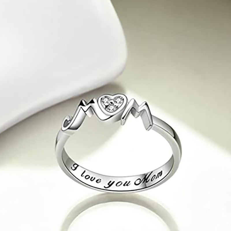 I Love You Mom Ring MOM Series Mother's Day Gift