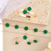Wholesale 5-piece set of five-petal flower necklace, bracelet, bangle, earrings, and ring - wallojewerly 