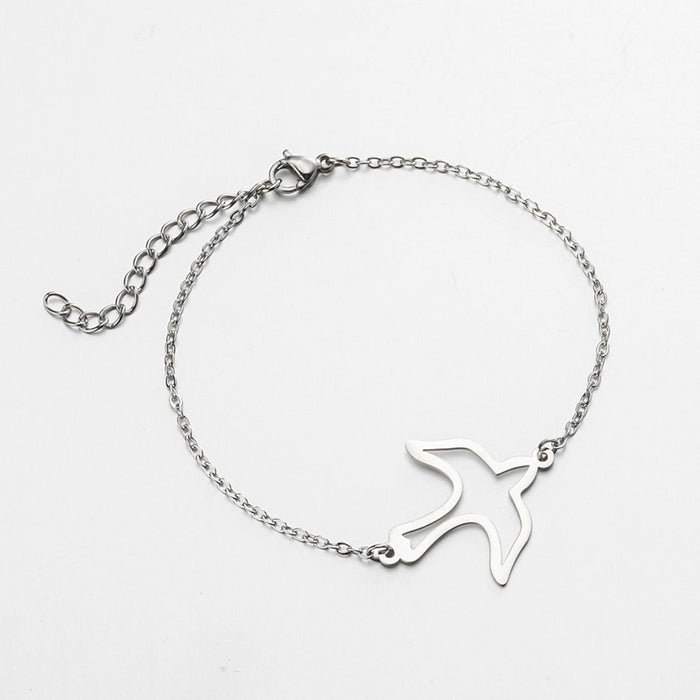 Hollow bird swallow bracelet, retro cold style simple jewelry wholesale