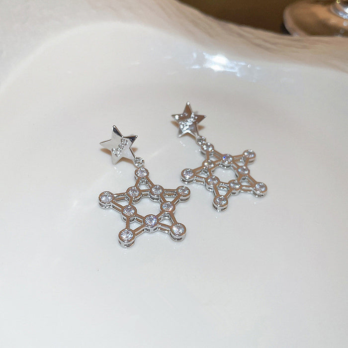 Personalized star earrings hollow design temperament earrings