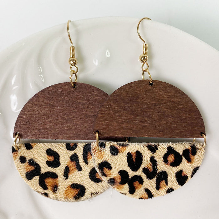 Round wooden earrings