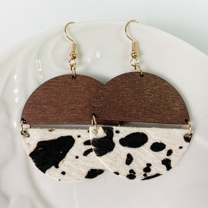 Round wooden earrings