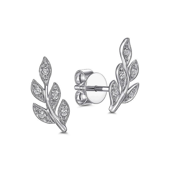 Korean style celebrity style earrings olive branch earrings