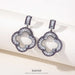 S925 silver needle-set rhinestone tassel butterfly earrings