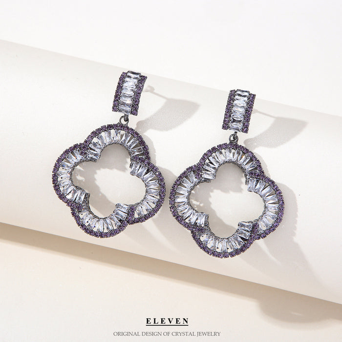 Vintage Long Tassel Earrings - S925 Silver Zircon Butterfly Dangle Earrings for Women - wallojewerly 
