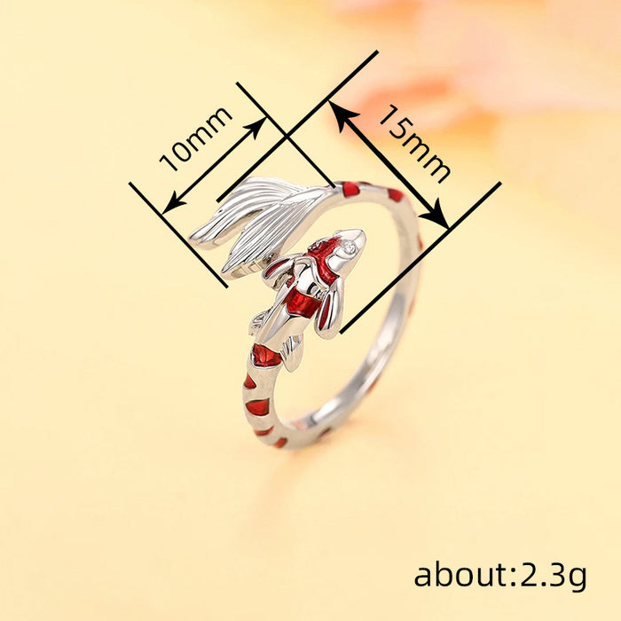 Women's Koi Open Adjustable Personalized Ring