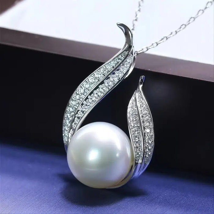 Hollow source of life necklace imitation pearl European and American  jewelry