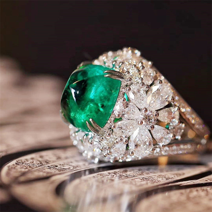 Vintage Emerald Zirconia Ring