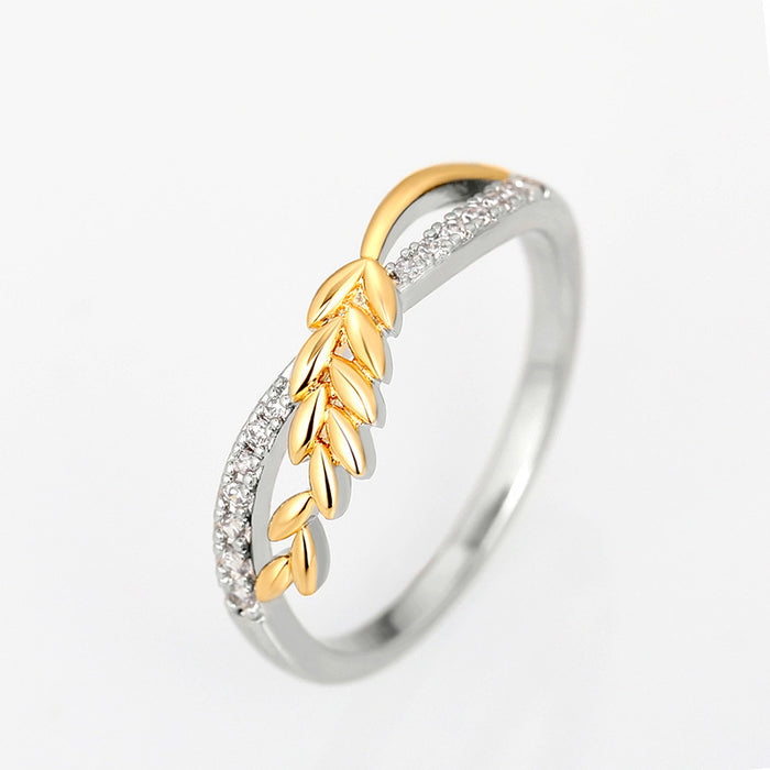 Temperament platinum ring classic and elegant design