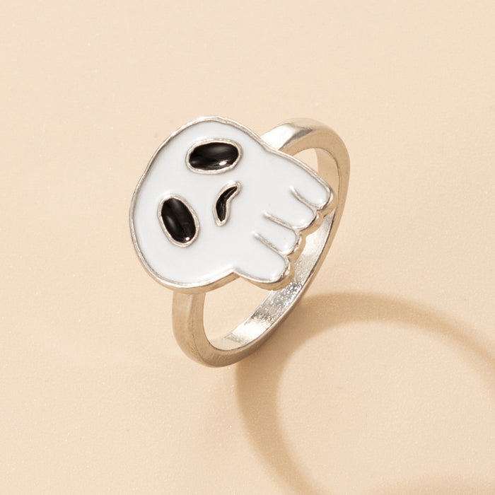 Halloween Ghost Pumpkin Face Ring