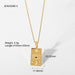 Stainless Steel Gold Plated Tarot Necklace - wallojewerly 