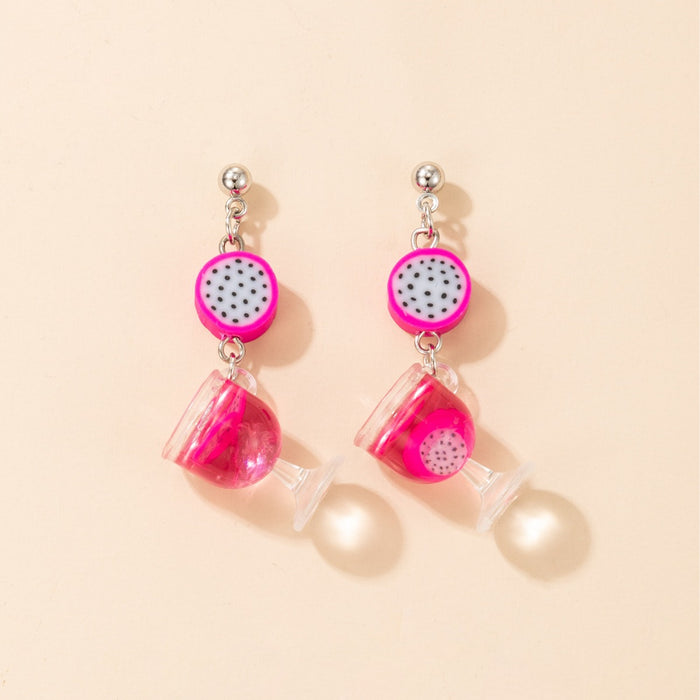 Tassel earrings fan-shaped earrings