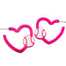 C-shaped acrylic heart basketball earrings - wallojewerly 