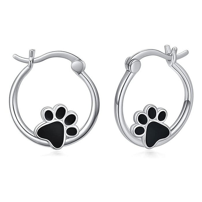 Animal cat claw earrings cute heart-shaped earrings