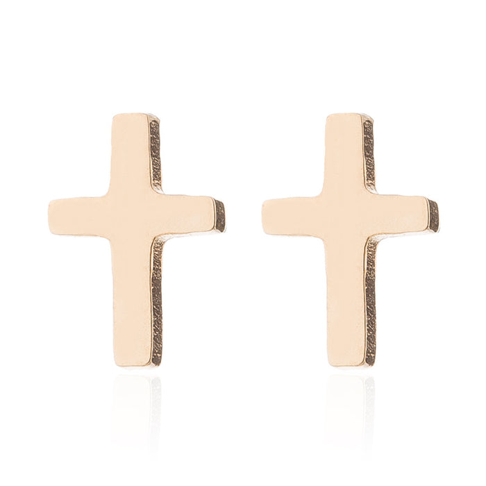 Cross earrings, Japanese and Korean trendy punk ins style women's retro simple earrings couple earrings wholesale