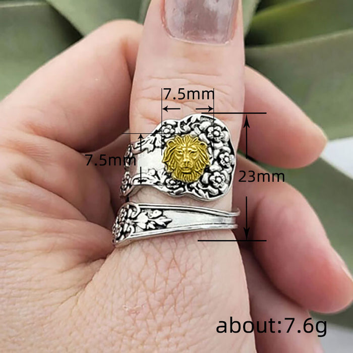 Men's Lion King Domineering Ring Retro Trendy Index Finger Ring