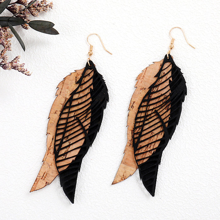 Wooden sunflower earrings