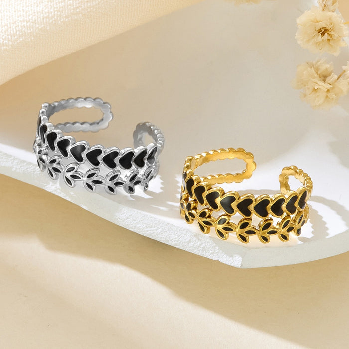 Wholesale irregular multi-layer thin-ring open rings