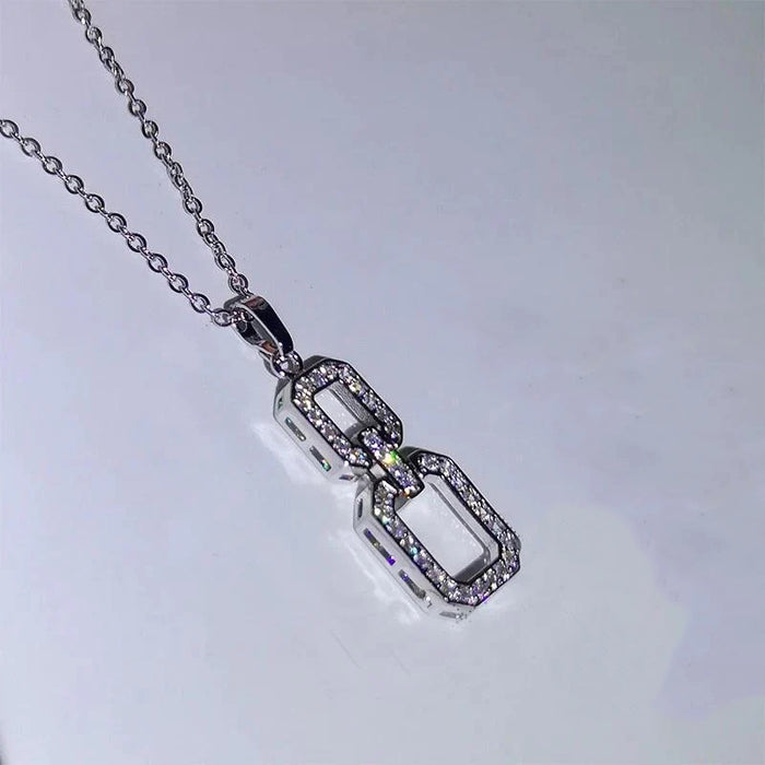 Square luxury diamond pendant star style super sparkling necklace