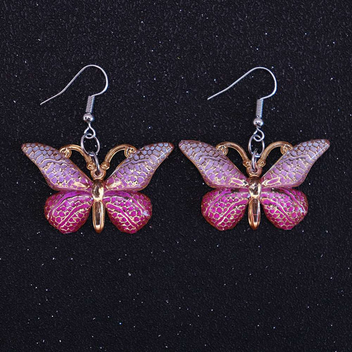 Colorful butterfly earrings