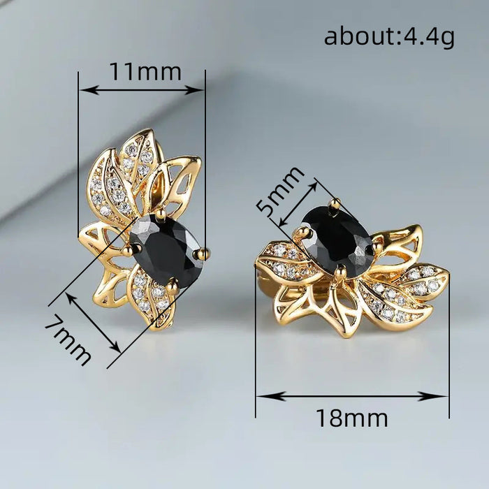 Pendientes de moda con forma de flor y pétalos