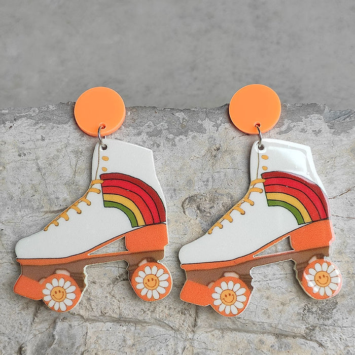 Acrylic roller skate earrings