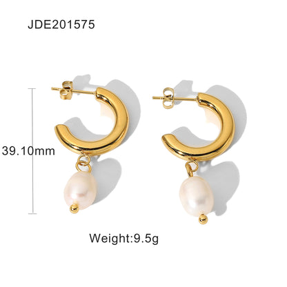 18K Gold Plated Stainless Steel Textured Heart Earrings - Unique Design Jewelry