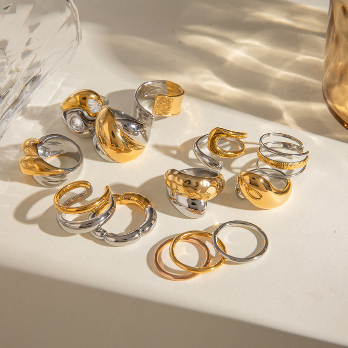 stainless steel flower ring