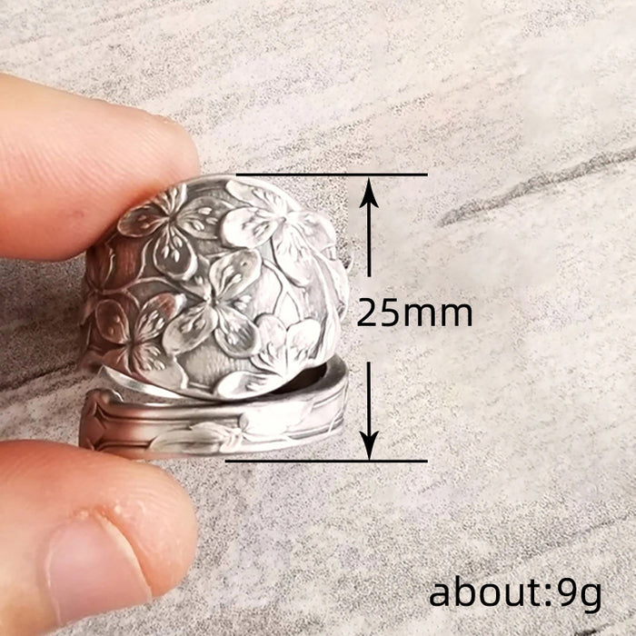 Anillo floral vintage con diseño de flores de estilo oscuro, anillo de compromiso para mujer