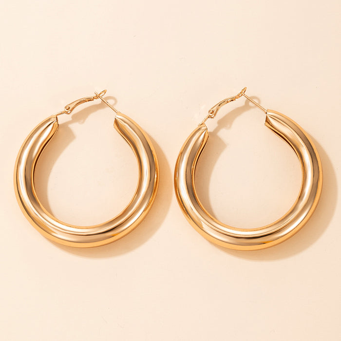 Hoop Earrings Geometric Thick Hoop Earrings