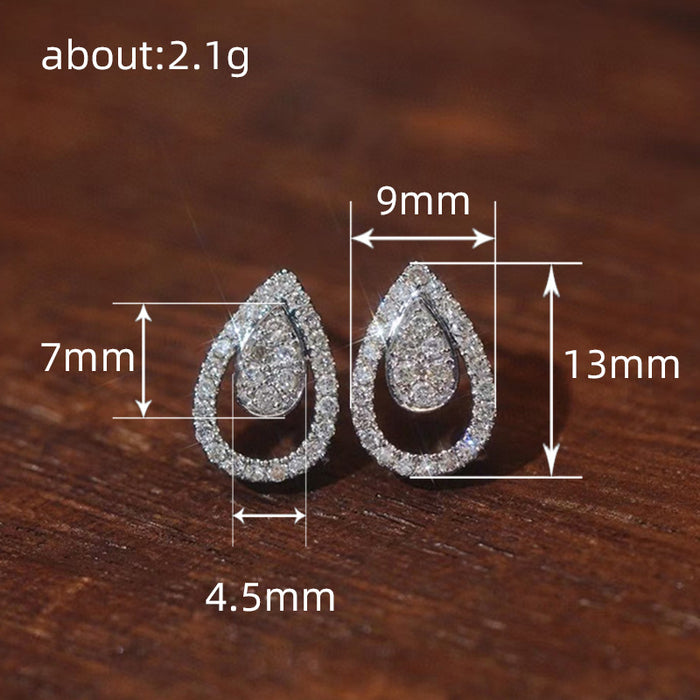 Multi-layer thin circle line ring women's designer earrings