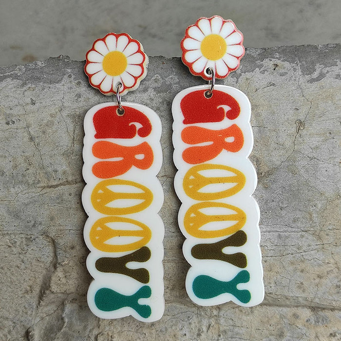 Acrylic letter earrings