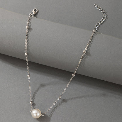 Classic Pearl Beaded Choker Necklace - Elegant and Versatile Design