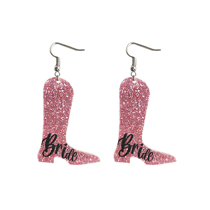 Elegant Zircon Boot Earrings for Bridesmaid and Wedding Gifts