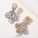 Geometric Zircon Earrings - Colorful Rhinestone Statement Jewelry for a Bold Look - wallojewerly 