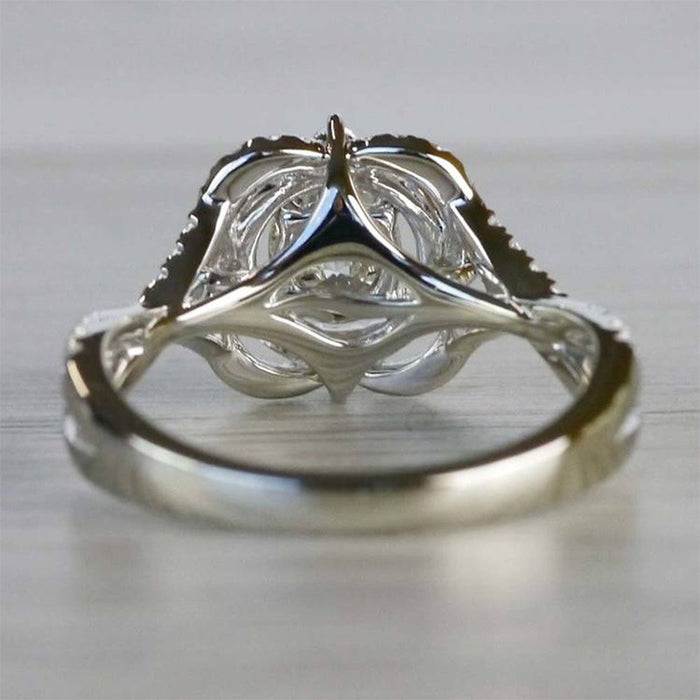 Anillo de compromiso de moda, anillo de circonitas exquisito.